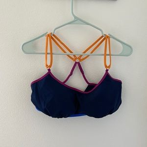 Athleta color block swim top
